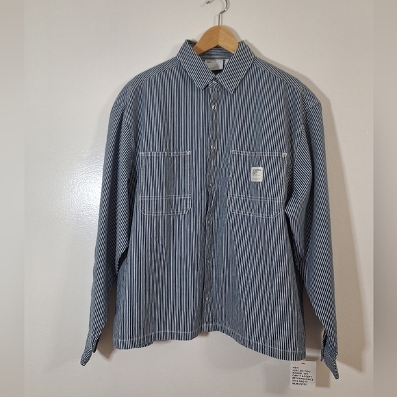 ASOS Other - NWT ASOS Blue and White Pinstripe Button-Down Shirt
